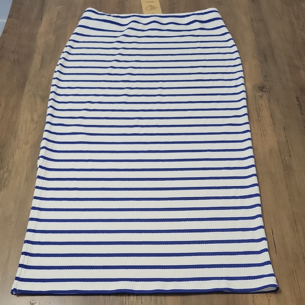 Promod Blue Midi Pencil Skirt Casual Resort Wear